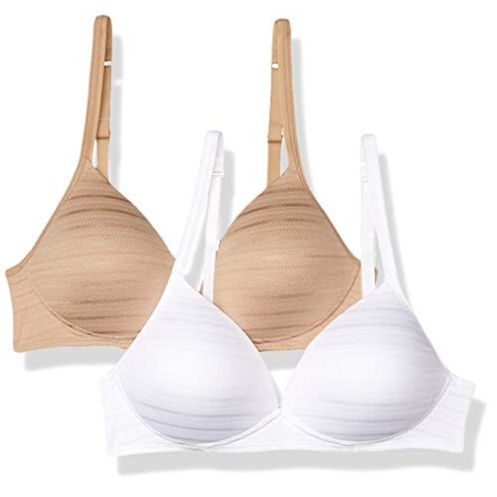 Warner's Bra Women 36B White/Almond NEW Elements of Bliss Wireless 2pk